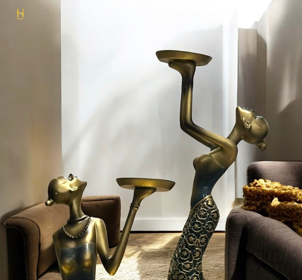 Graceful Ladies with Tray