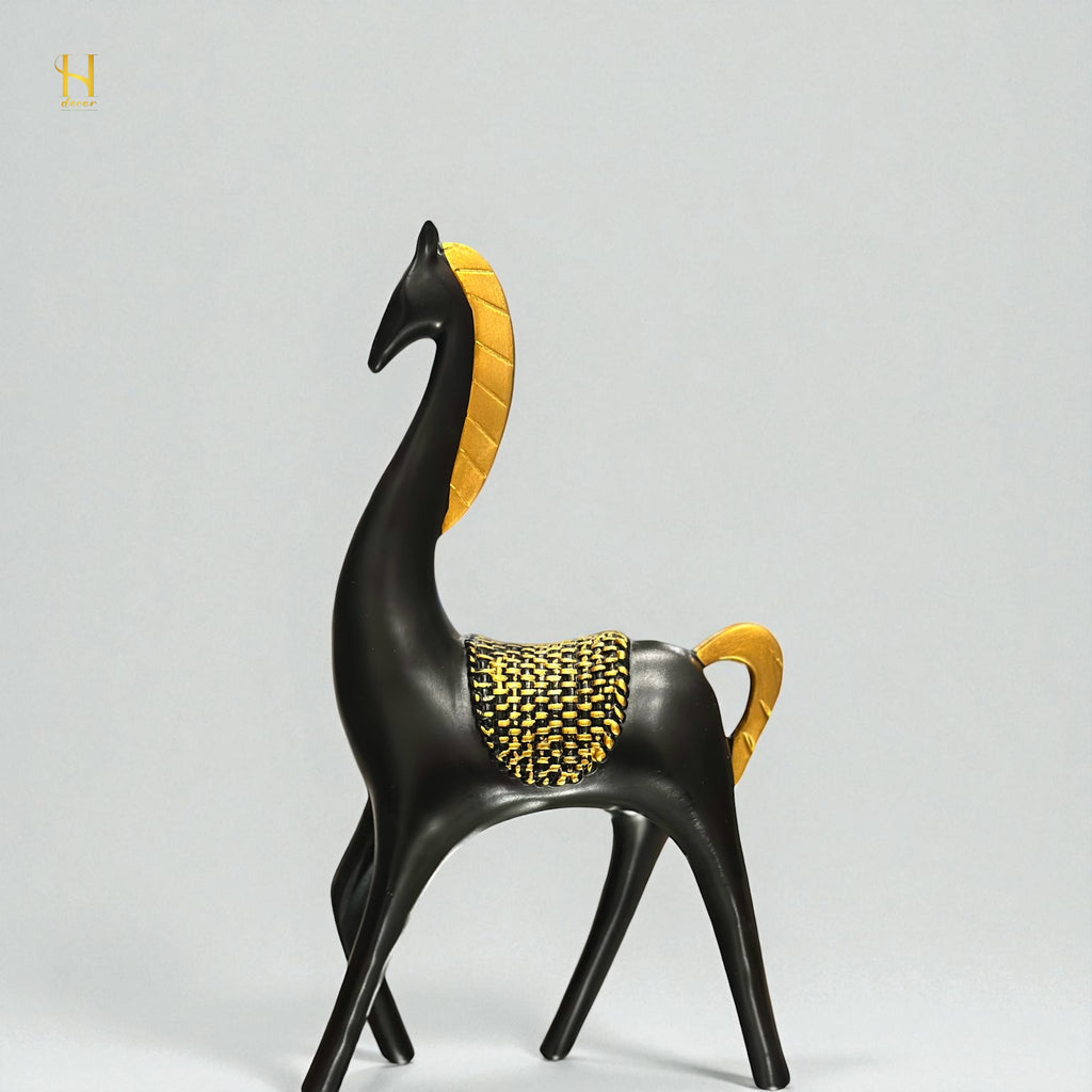 Black and Golden horses