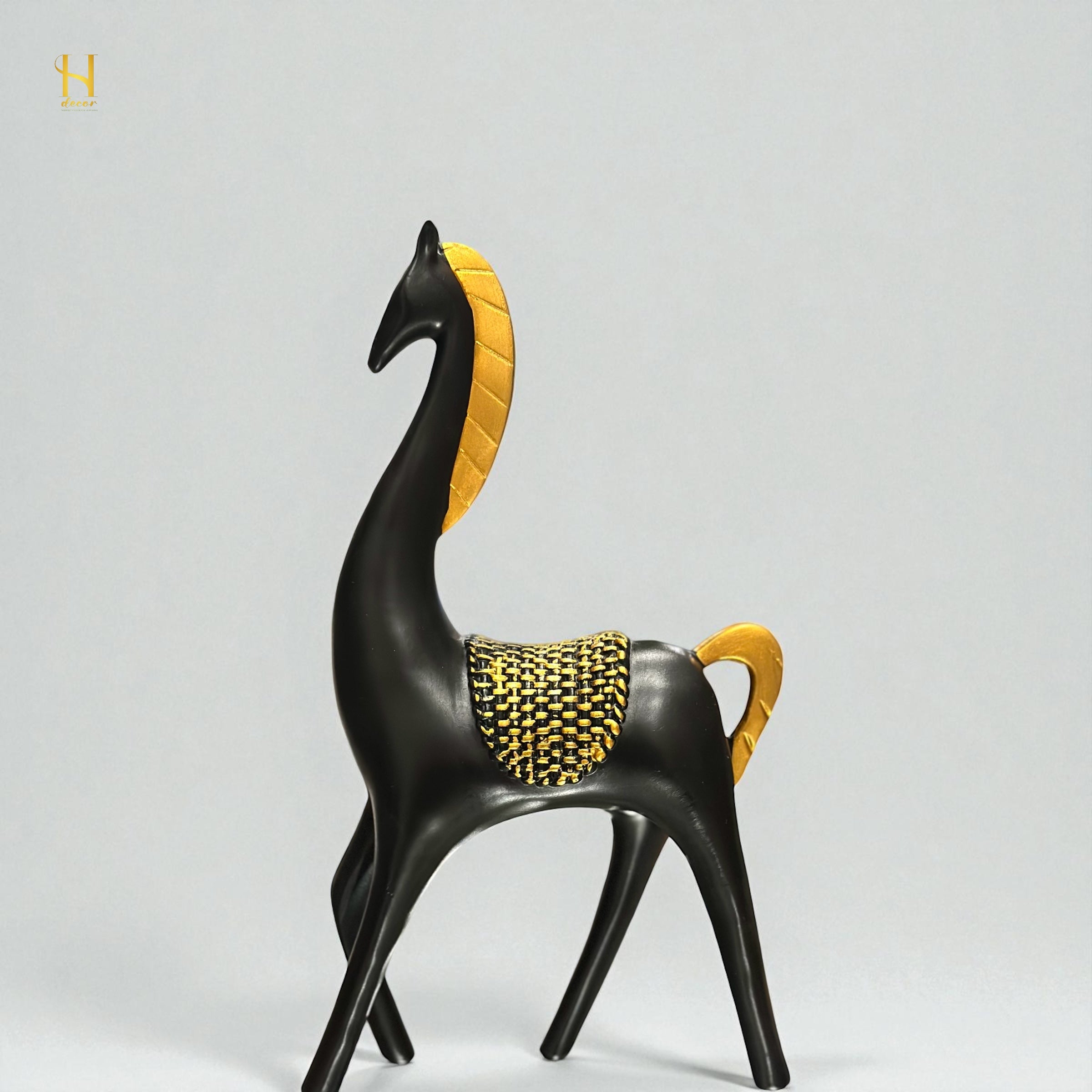 Black and Golden horses