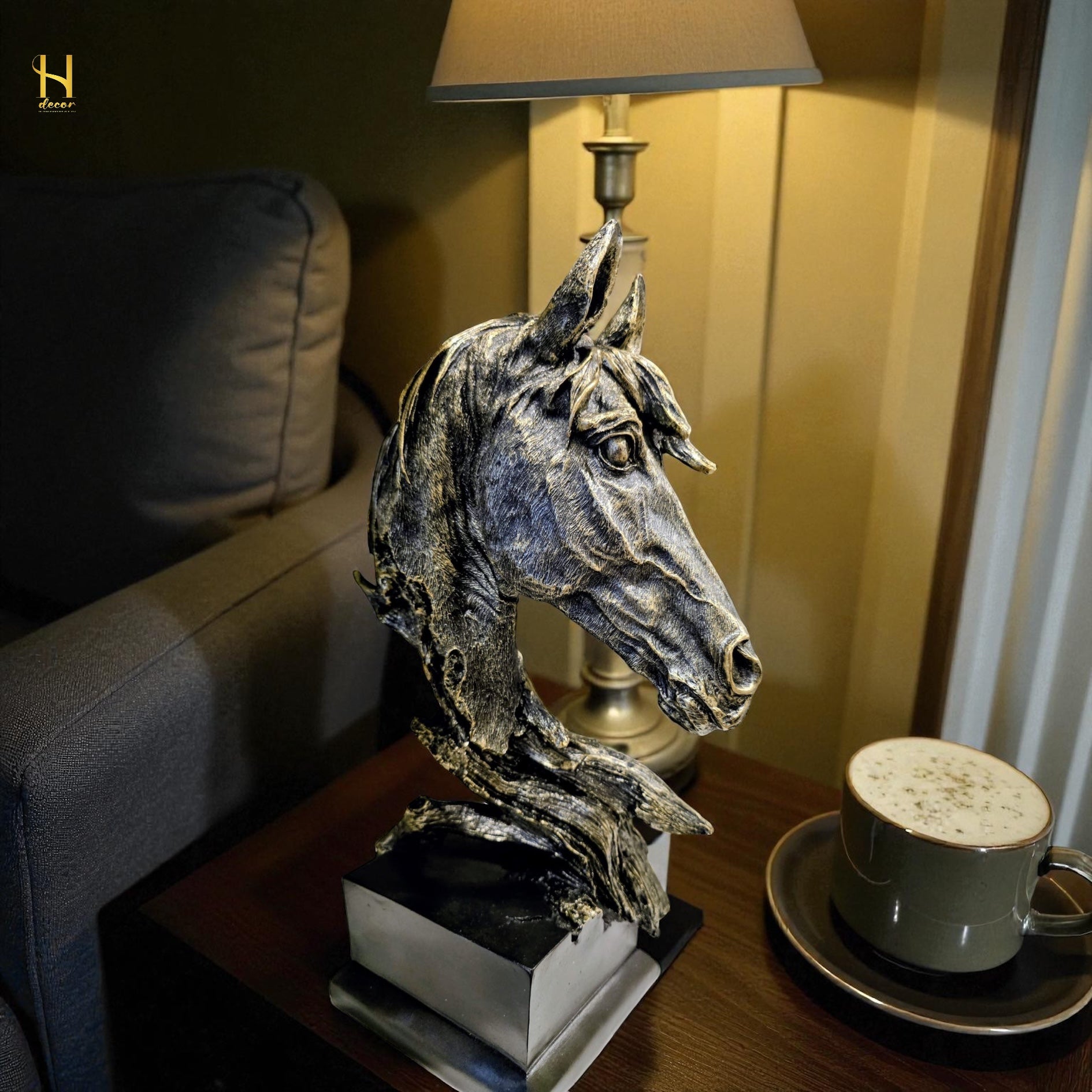 Horse Head Black-Home Decor
