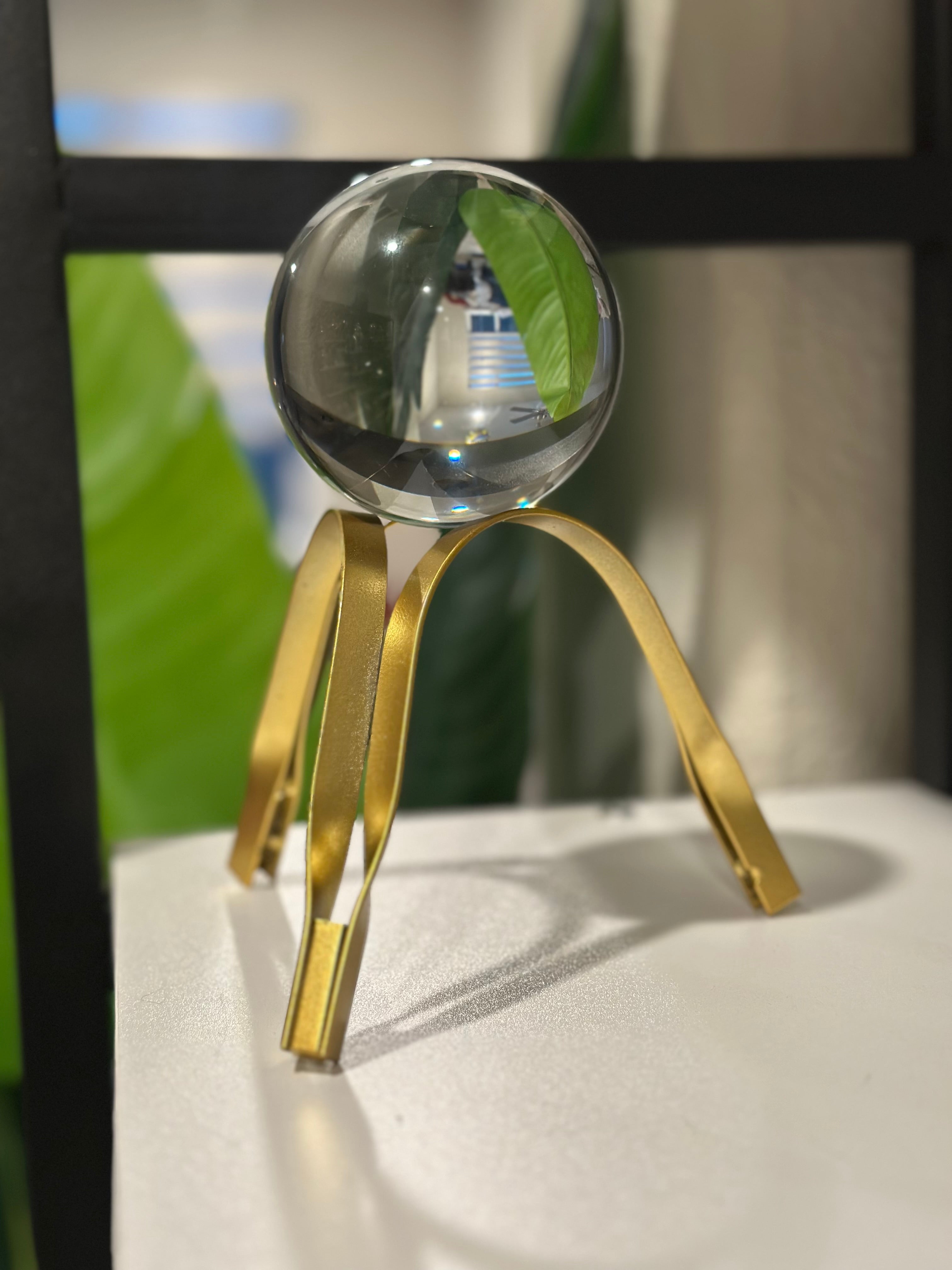 Ball Ornament with Iron Stand