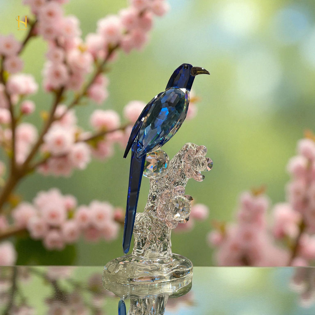 Crystal Bird sitting on a tree