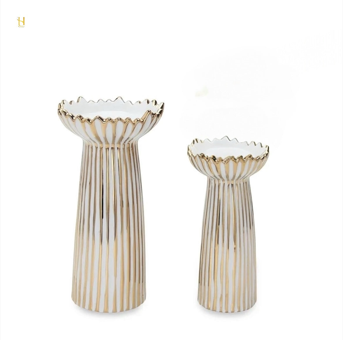 White and Gold Candles stand