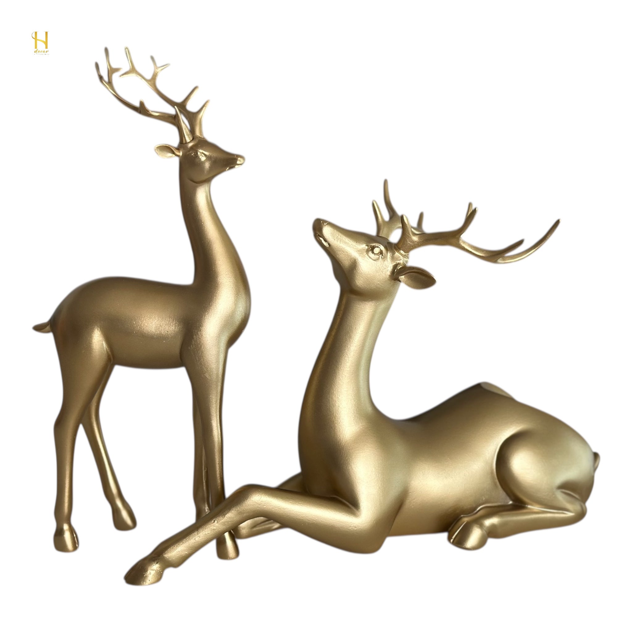 Golden Deer Wine Holder Set - Elegant Decor