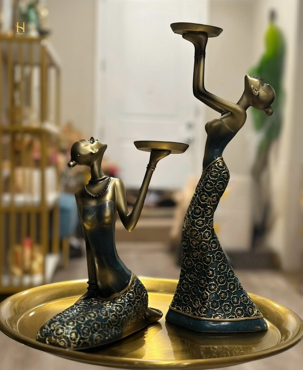 Graceful Ladies with Tray