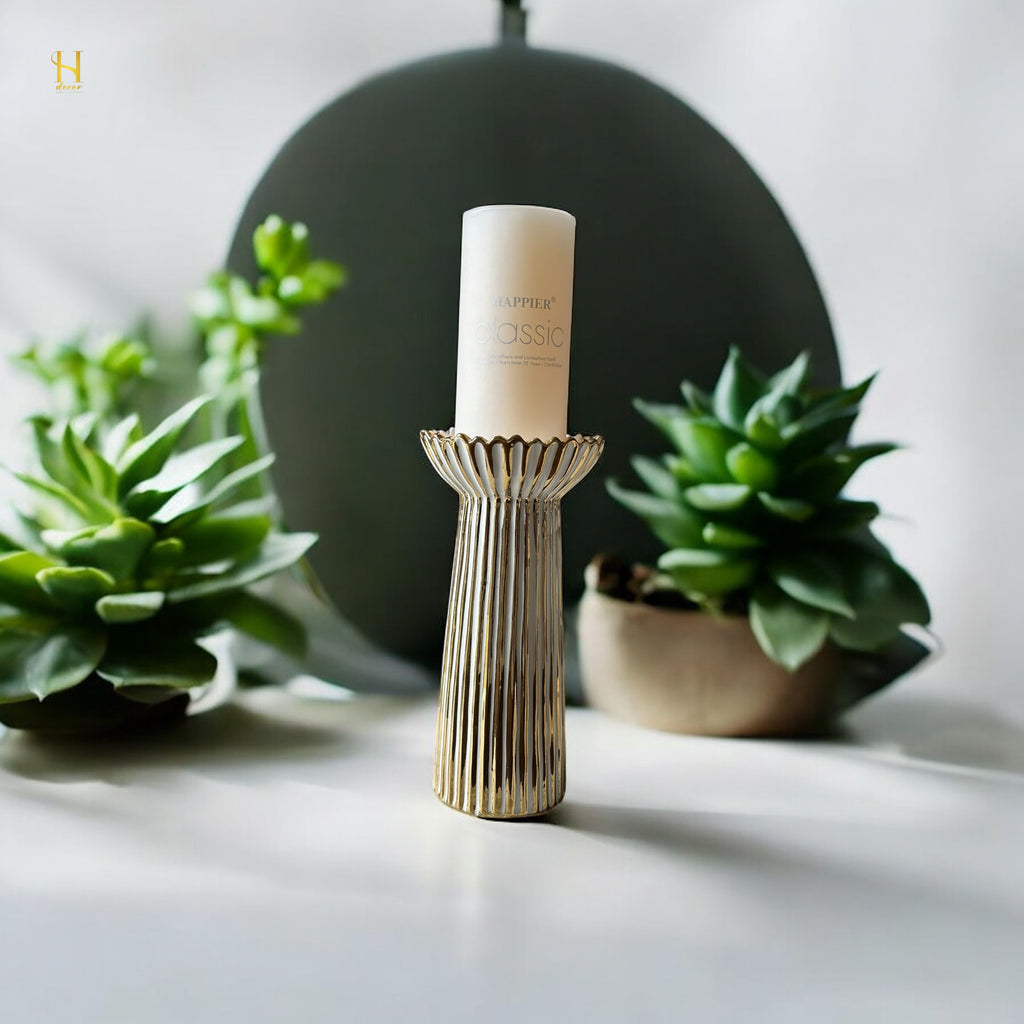 White and Gold Candles stand