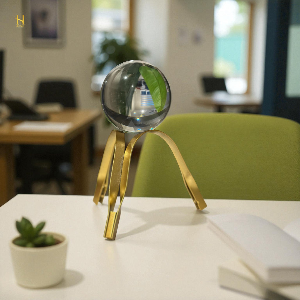 Ball Ornament with Iron Stand