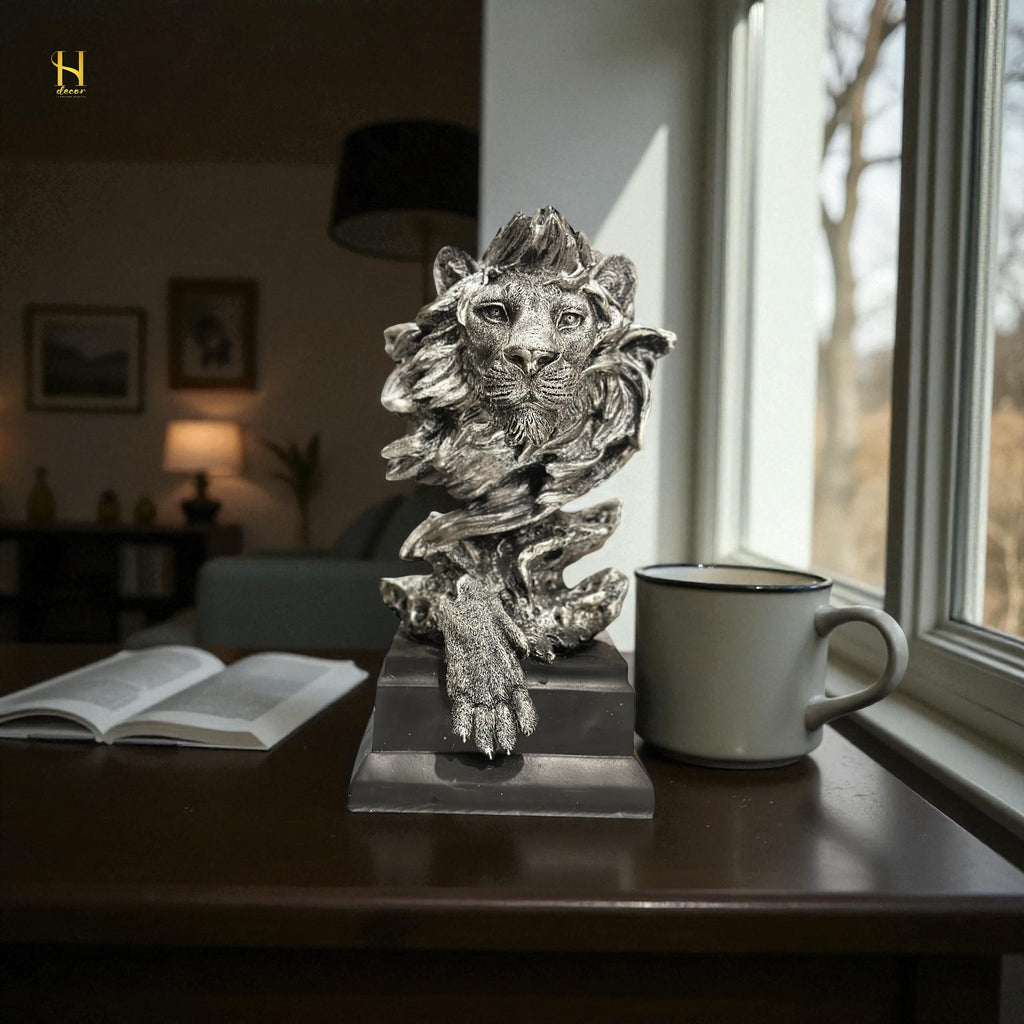 Majestic Lion Head Sculpture