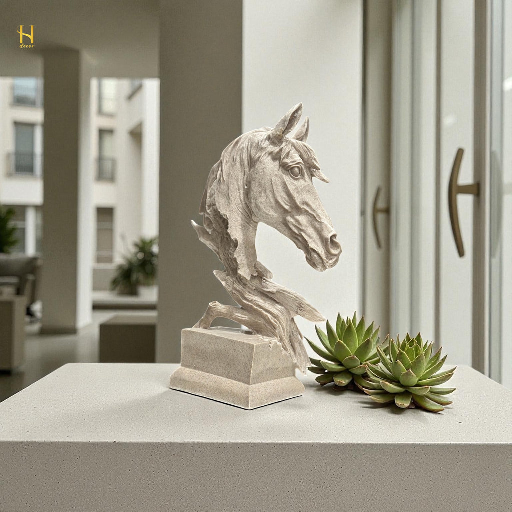 White Horse Head - Premium Home Decor