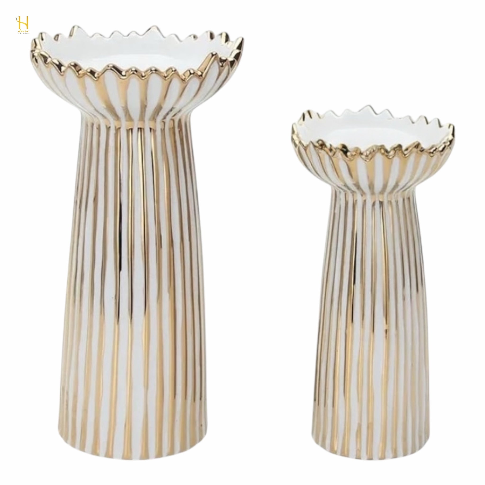 White and Gold Candles stand